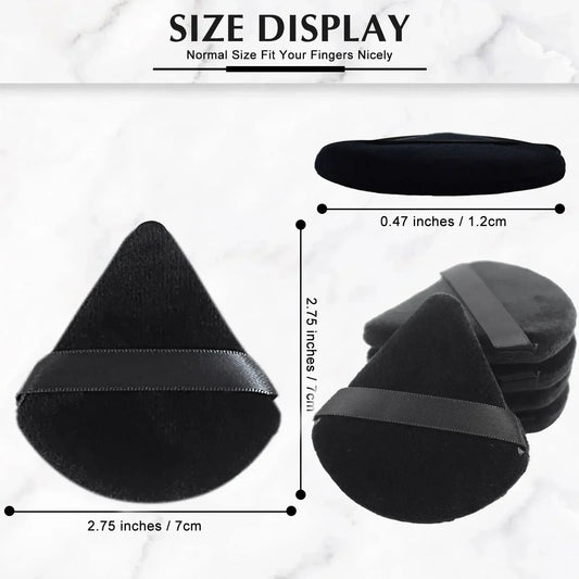 10/20Pcs Triangle Velvet Powder Puff  Flours Mini Face Makeup sponge Cosmetics Washable Lightweight Cosmetic Puff Accessories